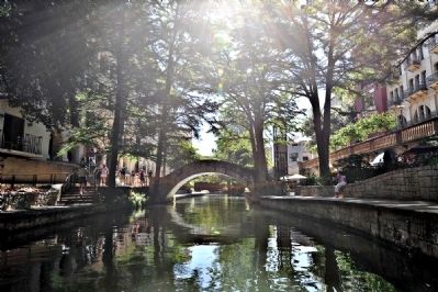 The San Antonio River Walk is Lined with Many Bars, Hotels, and Restaurants. Click for full size. The San Antonio River Walk is Lined with Many Bars, Hotels, and Restaurants image. Click for full size.