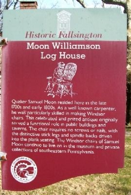 Moon Williamson Log House Marker image. Click for full size.