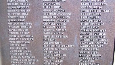 Falls Township WWII Memorial Honor Roll. Click for full size. Falls Township WWII Memorial Honor Roll image. Click for full size.