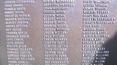 Falls Township WWII Memorial Honor Roll. Click for full size. Falls Township WWII Memorial Honor Roll image. Click for full size.