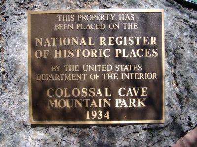 Colossal Cave Mountain Park Marker image. Click for full size.