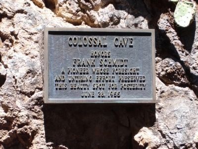 Plaque above Cave Entrance image. Click for full size.