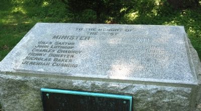 Top of First Meeting House Marker. Click for full size. Top of First Meeting House Marker image. Click for full size.