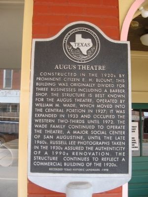 Augus Theatre Marker. Click for full size. Augus Theatre Marker image. Click for full size.