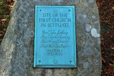 Site of the First Church Marker image. Click for full size.
