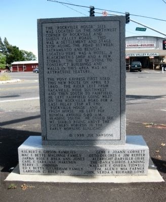 Rockville Station Marker - Reverse image. Click for full size.