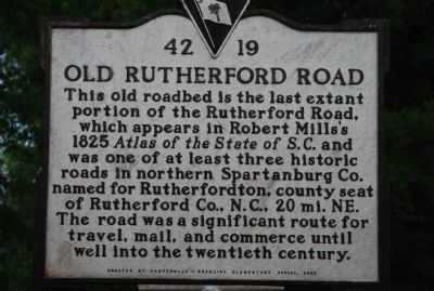Old Rutherford Road Marker image. Click for full size.