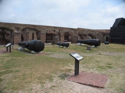 Markers and Cannons in Front of the Right Flank Casemates. Click for full size. Markers and Cannons in Front of the Right Flank Casemates image. Click for full size.