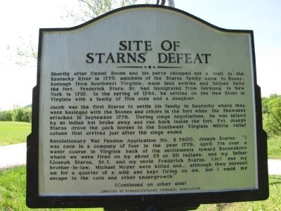 Site of Starns' Defeat Marker image. Click for full size.