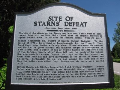 Site of Starns' Defeat Marker image. Click for full size.
