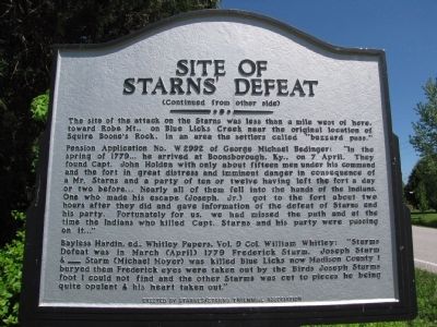 Site of Starns' Defeat Marker. Click for full size. Site of Starns' Defeat Marker image. Click for full size.