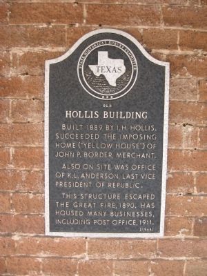 Old Hollis Building Marker image. Click for full size.