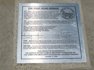 The Post Road Bridge Marker image. Click for full size.