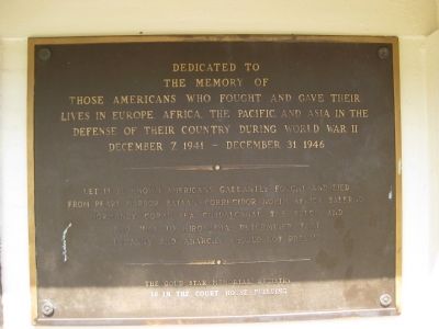 War Memorial Plaque: Front face, right side. Click for full size. War Memorial Plaque: Front face, right side image. Click for full size.