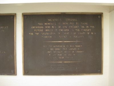 War Memorial Plaque: Rear face, right side. Click for full size. War Memorial Plaque: Rear face, right side image. Click for full size.