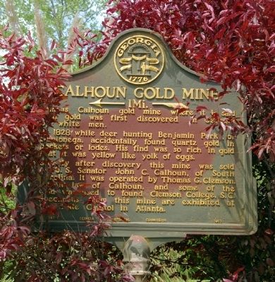 Calhoun Gold Mine Marker image. Click for full size.