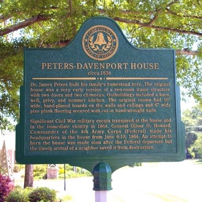 Peters-Davenport House Marker image. Click for full size.