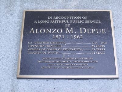 DePue Homestead Plaque. Click for full size. DePue Homestead Plaque image. Click for full size.