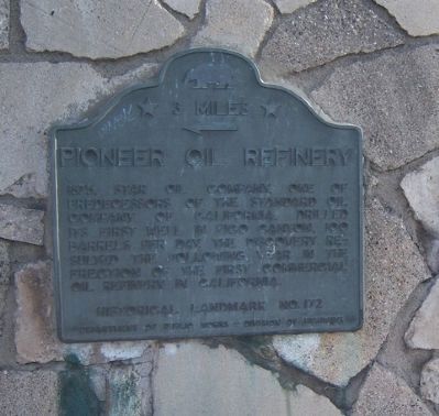 Pioneer Oil Refinery Marker image. Click for full size.