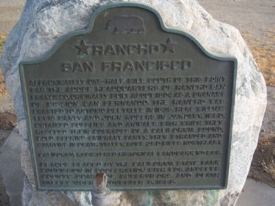 Rancho San Francisco Marker image. Click for full size.