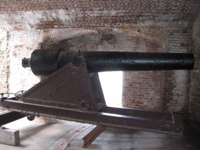6.4-Inch (100-Pounder) Parrott on Iron Seacoast Carriage. Click for full size. 6.4-Inch (100-Pounder) Parrott on Iron Seacoast Carriage image. Click for full size.