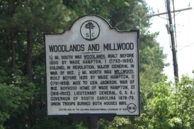 Woodlands and Millwood Marker image. Click for full size.