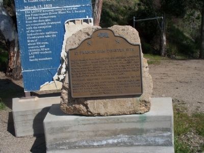 St. Francis Dam Disaster Site Marker image. Click for full size.