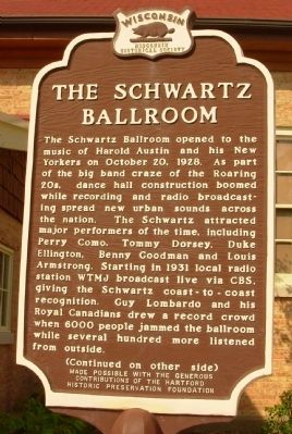 The Schwartz Ballroom Marker. Click for full size. The Schwartz Ballroom Marker image. Click for full size.