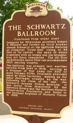 The Schwartz Ballroom Marker. Click for full size. The Schwartz Ballroom Marker image. Click for full size.