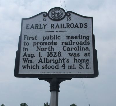 Early Railroads Marker image. Click for full size.