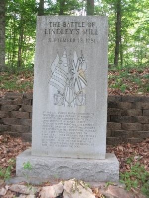 The Battle of Lindley's Mill Marker image. Click for full size.
