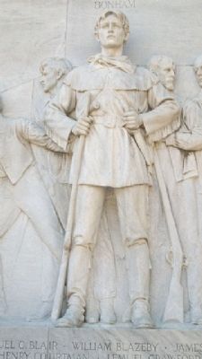 The Alamo Cenotaph Bonham Statue image. Click for full size.