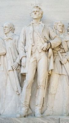 The Alamo Cenotaph Bowie Statue. Click for full size. The Alamo Cenotaph Bowie Statue image. Click for full size.