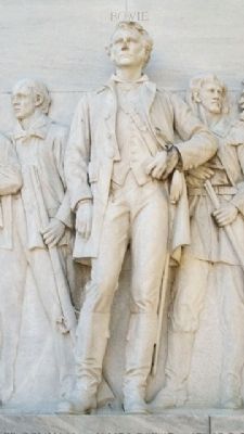 The Alamo Cenotaph Bowie Statue image. Click for full size.