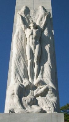 The Alamo Cenotaph Spirit Sculpture. Click for full size. The Alamo Cenotaph Spirit Sculpture image. Click for full size.