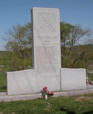 General Forrest's Farewell Order Memorial image. Click for full size.
