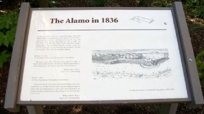 The Alamo in 1836 Marker. Click for full size. The Alamo in 1836 Marker image. Click for full size.