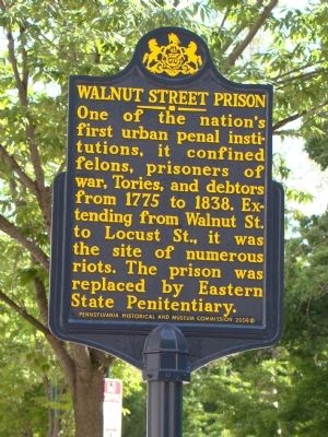 Walnut Street Prison Marker image. Click for full size.