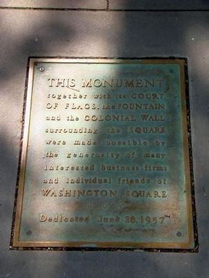 Tablet Set Into the Pavement in Front of Monument image. Click for full size.