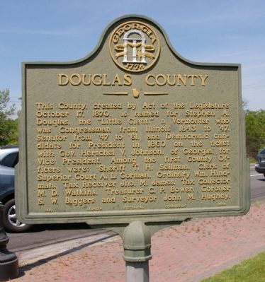 Douglas County Marker. Click for full size. Douglas County Marker image. Click for full size.