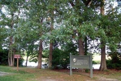 Jamestown Marker at Powhatan Creek. Click for full size. Jamestown Marker at Powhatan Creek image. Click for full size.