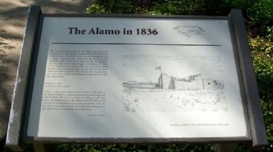 The Alamo in 1836 Marker. Click for full size. The Alamo in 1836 Marker image. Click for full size.