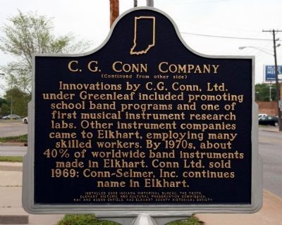 C.G. Conn Company Marker image. Click for full size.