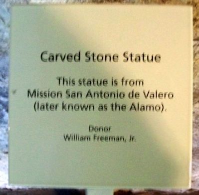 Carved Stone Statue Sign. Click for full size. Carved Stone Statue Sign image. Click for full size.