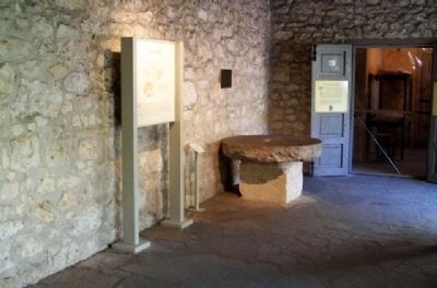 Mission Mill Marker and Millstone. Click for full size. Mission Mill Marker and Millstone image. Click for full size.