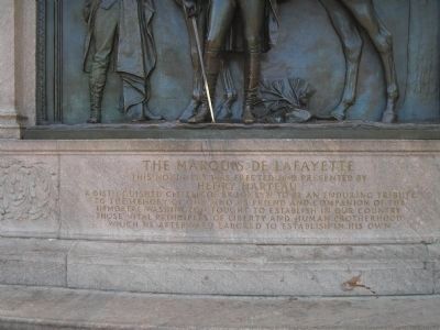The Marquis de Lafayette Marker. Click for full size. The Marquis de Lafayette Marker image. Click for full size.