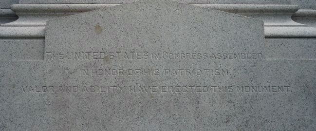 Nathanael Greene Monument - inscription, north face of base image. Click for full size.
