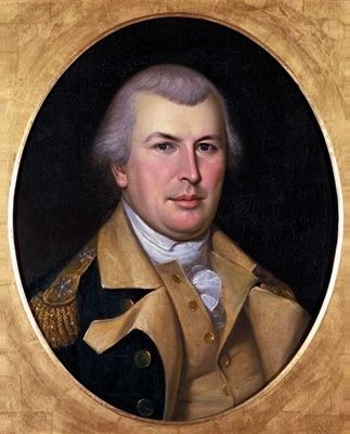 Maj Gen. Nathanael Greene - portrait by Charles Wilson Peale, 1783 image. Click for full size.