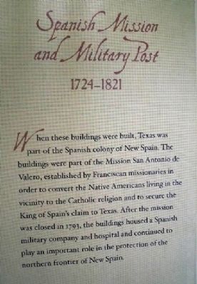 Spanish Mission and Military Post Marker image. Click for full size.