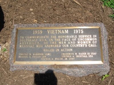 Westport Vietnam War Monument image. Click for full size.